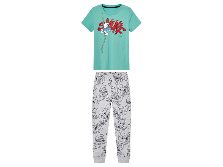 تیشرت و شلوار نخی پسرانه بچگانه ست راحتی خانگی دخترانه اسمورف smurfs