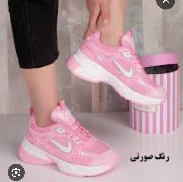 کتونی نایک لژدار طبی دخترانه و زنانه سفید آبی مشکی