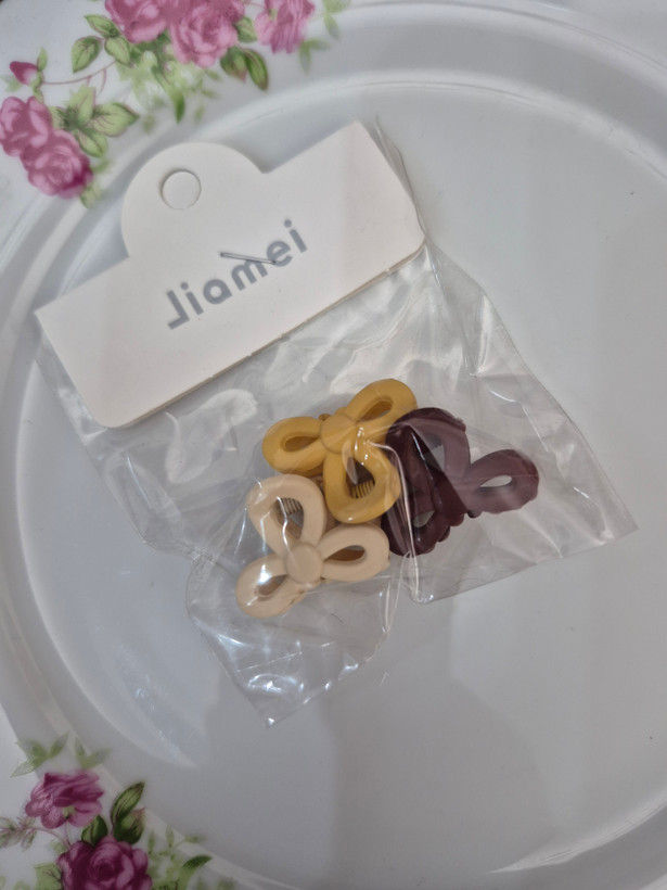 پک سه تایی گیره مینی طرح پاپیون مخملی مات