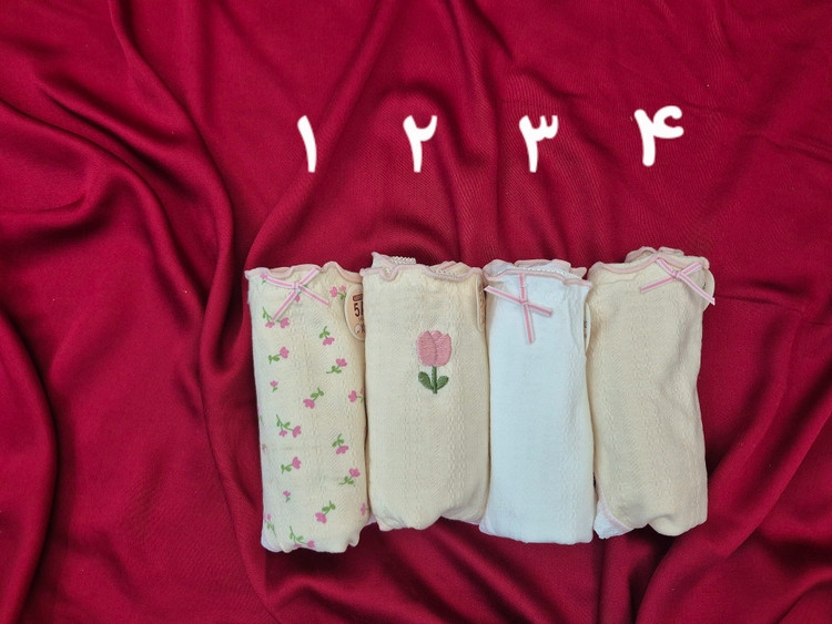 شورت وارداتی نخ پنبه زنانه مدل گلگلی xl به صورت تک و پک ۴ تایی ایکس لارج