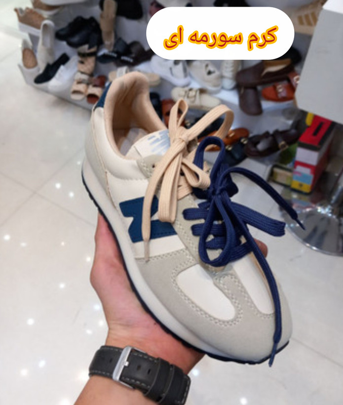 کتونی نیوبالانس فشن اسپرت دخترانه و زنانه مدل میانه آبی و صورتی